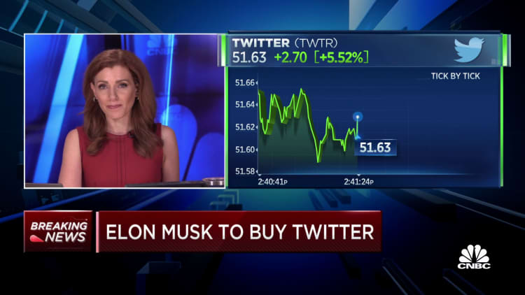 The board has almost approved the sale of Twitter to Elon Musk.  $44B