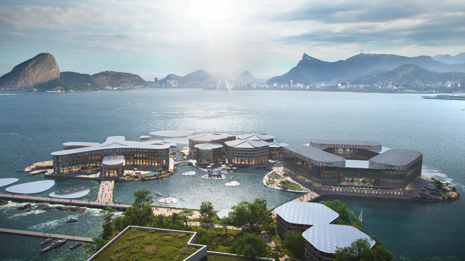 Amphibious houses, Oceanix’s floating city adapts to sea level rise