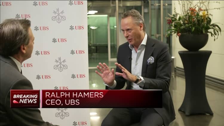 UBS CEO says moving from growth to value stocks is 'still the right thing to do'