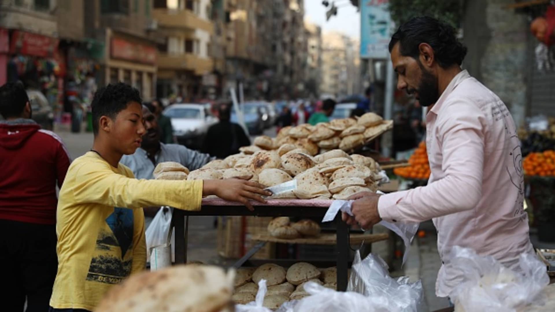 Russia's invasion of Ukraine is threatening global wheat and grain supplies, a particular risk for Middle Eastern and African countries like Egypt, where bread is a major dietary staple. Cairo, Egypt, on March 9, 2022.