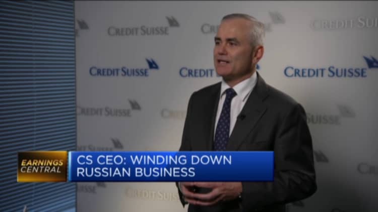 Credit Suisse CEO: We've made progress on winding down Russia exposure
