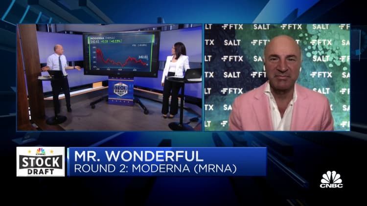Shark Tank's Kevin O'Leary wraps up round 2 of the CNBC Stock Draft with Moderna