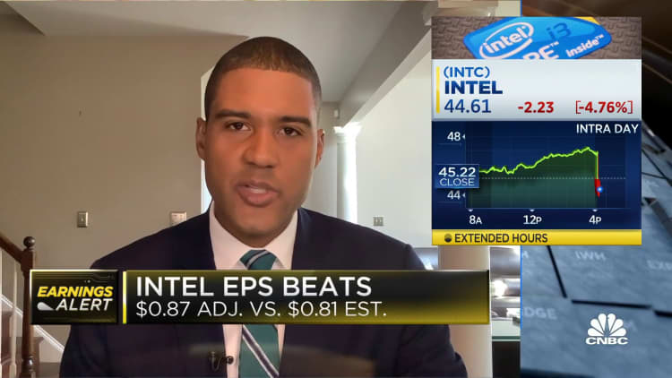 Intel beats earnings, quarterly sales estimate