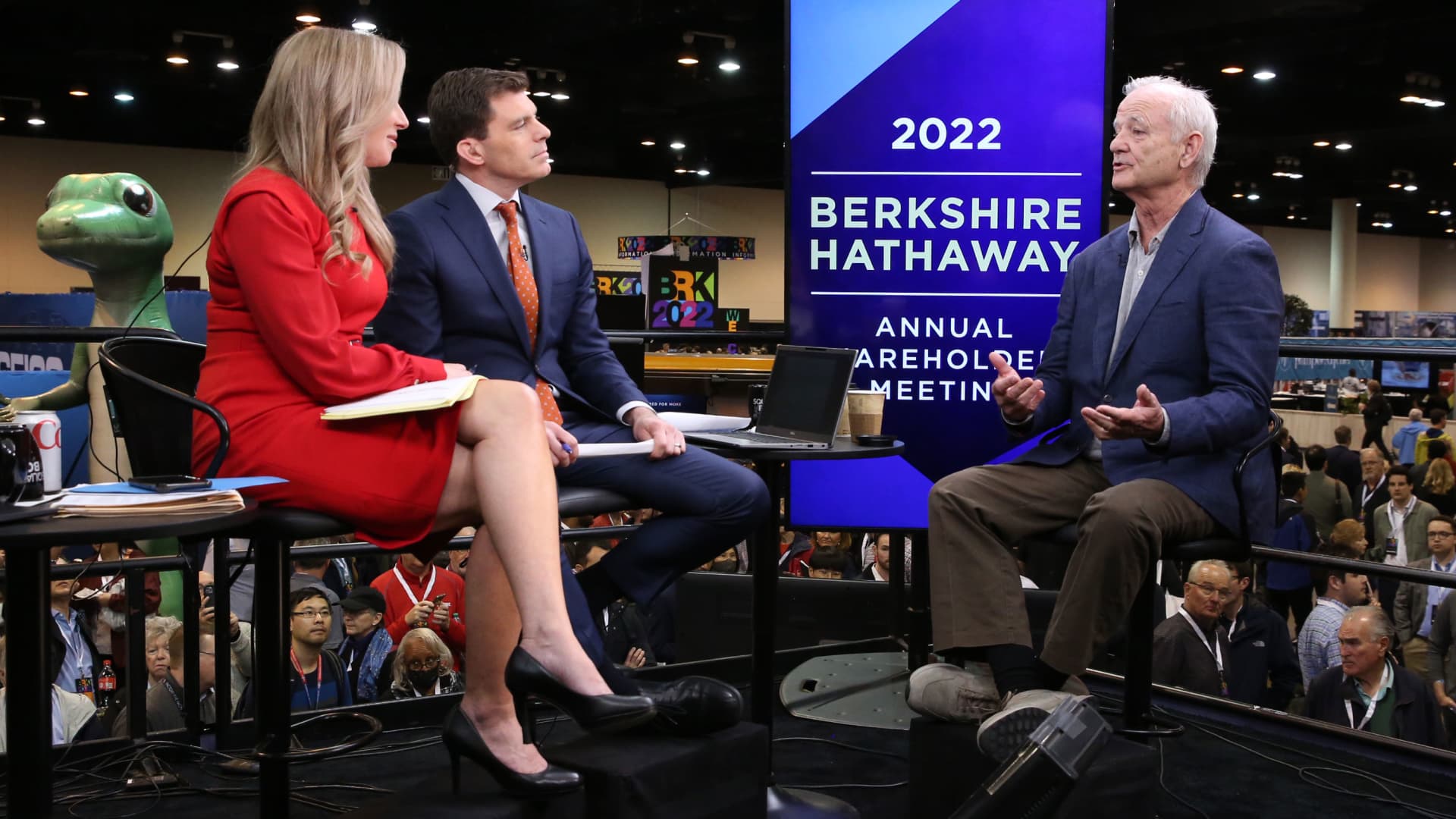 Bill Murray on CNBC TV at the Berkshire Hathaway Shareholders Meeting, April 30, 2022.