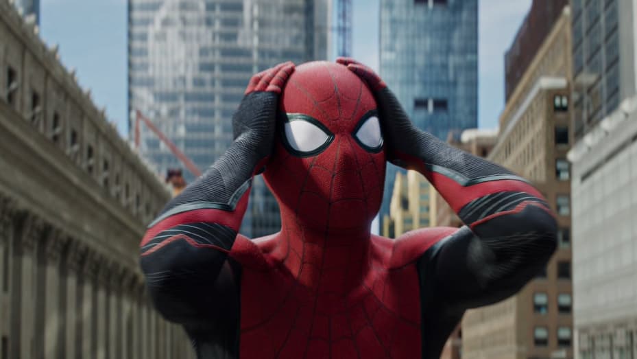 Tom Holland is Spider-Man in the Sony-Marvel film "Spider-Man: No Way Home."