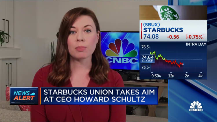 Starbucks union takes aim at CEO Howard Schultz