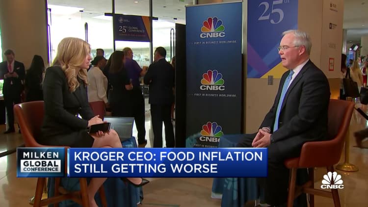 Food inflation is getting worse and there's likely more pain to come, says Kroger CEO