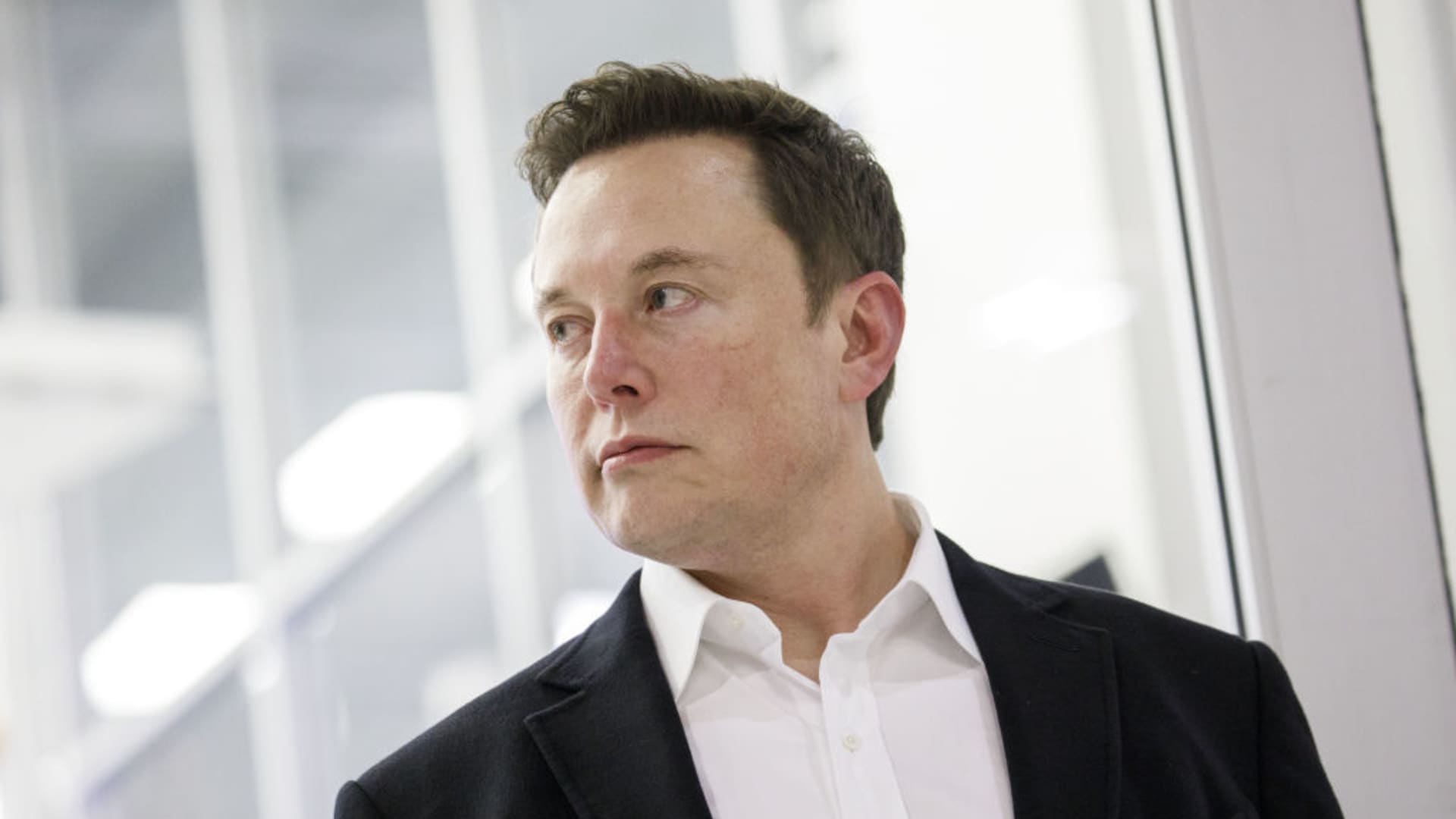 Elon Musk, during an event at SpaceX headquarters in Hawthorne, California, U.S., on Thursday, Oct. 10, 2019.