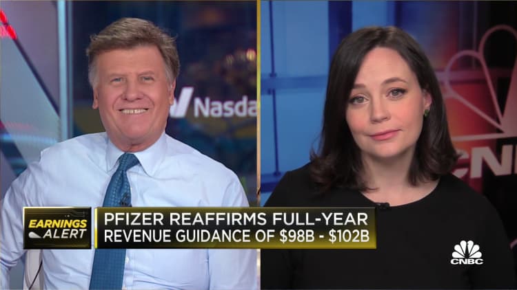 Pfizer reports first-quarter earnings, records $13.2 billion in Covid vaccine revenue