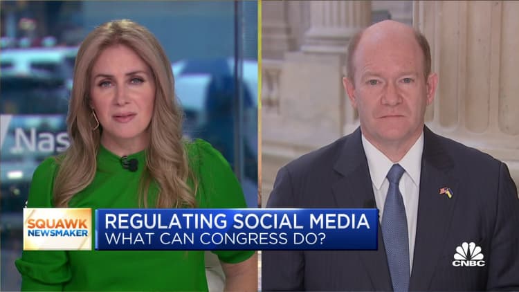Sen. Chris Coons breaks down proposed social media regulation: Companies are collecting 'rivers of data'
