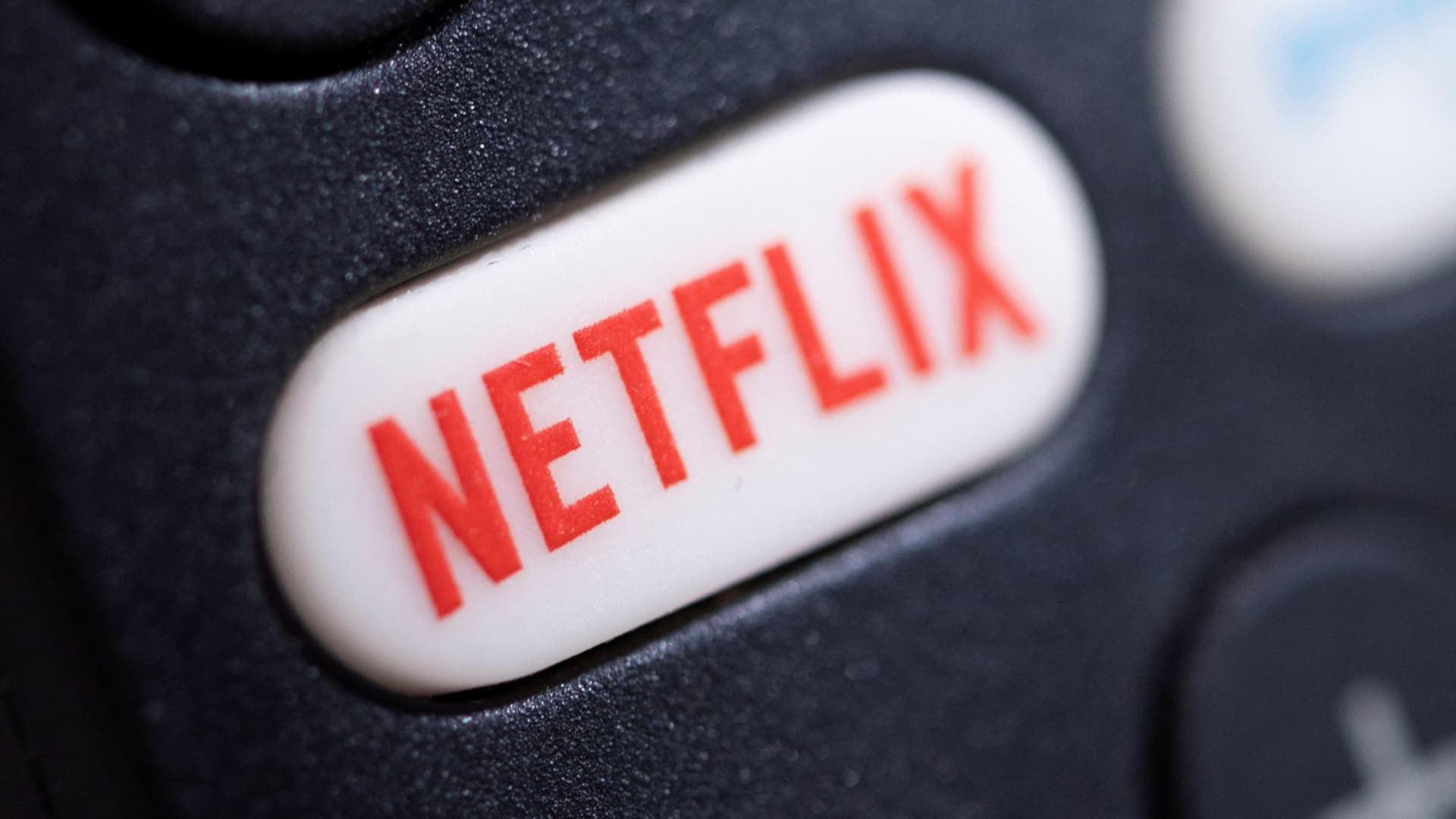 The Netflix logo is seen on a TV remote controller, in this illustration taken January 20, 2022.