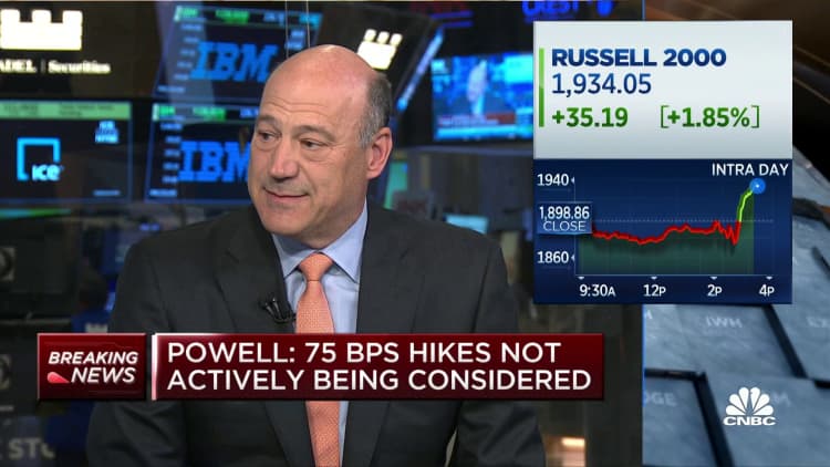 I think Powell's laid out the road map for the next two rate hikes being 50 basis points, says Gary Cohn