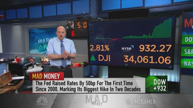 Jim Cramer reacts to the Fed's interest rate hike and explains which sectors may work from here