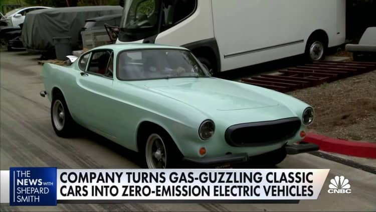 Company turns classic gas-guzzlers into EVs