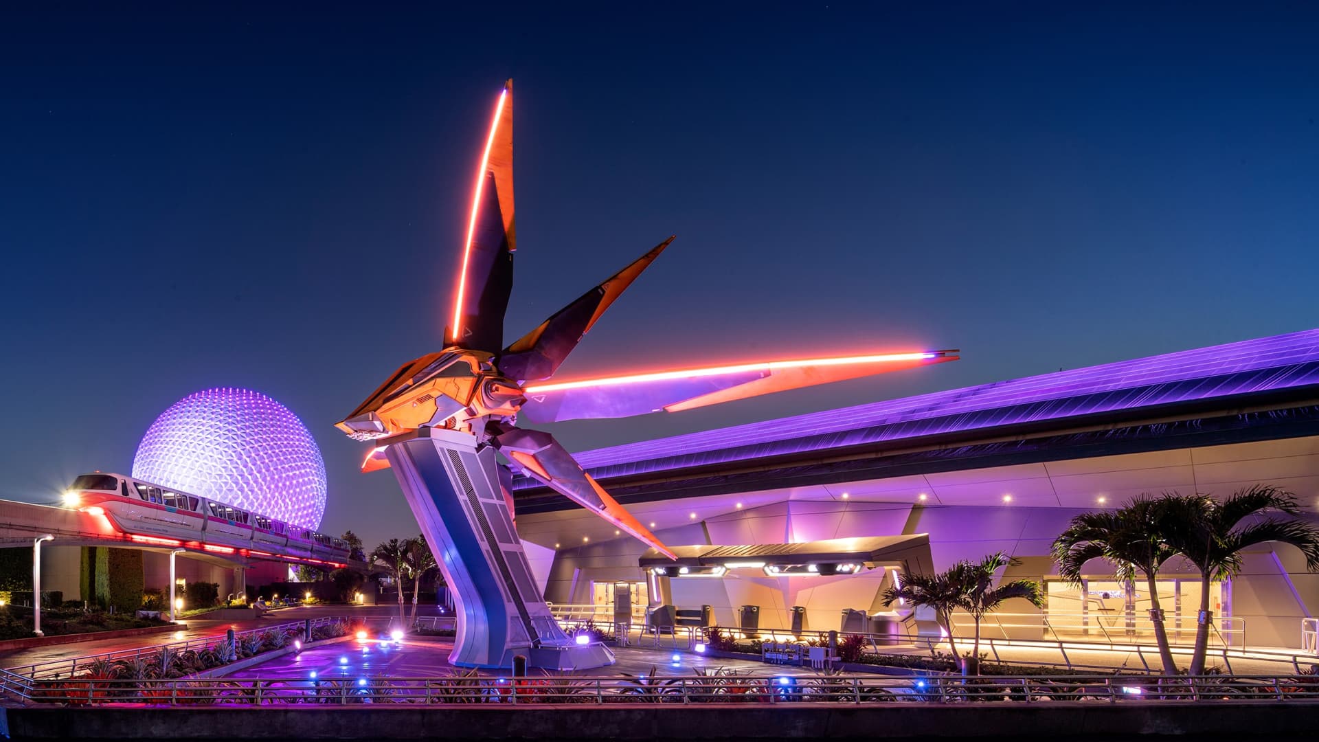 The former Universe of Energy Pavilion is now the Wonders of Xandar Pavilion, home to Guardians of the Galaxy: Cosmic Rewind.