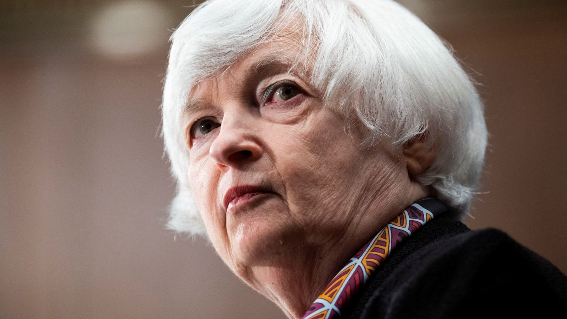 Treasury Secretary Janet Yellen testifies during the Senate Banking, Housing, and Urban Affairs Committee hearing titled “The Financial Stability Oversight Council Annual Report to Congress,” in Dirksen Senate Office Building in Washington, D.C., May 10, 2022.