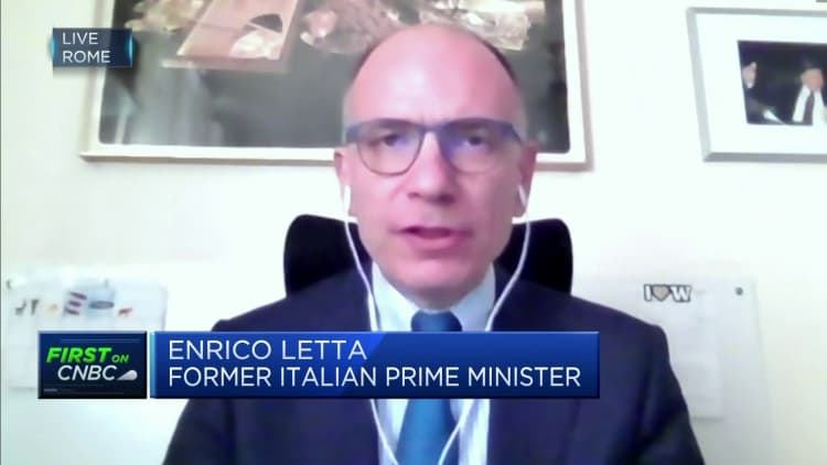 Europe has two different speeds on economic and foreign policy, former Italian PM Letta says