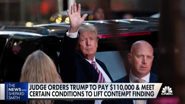 Trump ordered to pay $110K fine and meet conditions to lift contempt fighting
