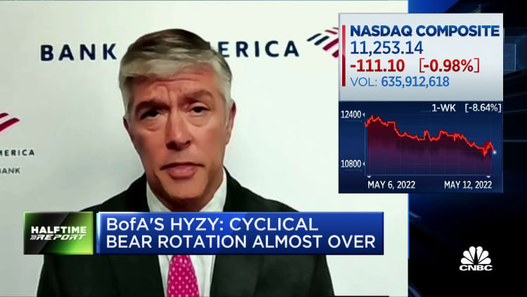 When inflation peaks, the market is ready to resume the secular bull uptrend, say BofA's Hyzy