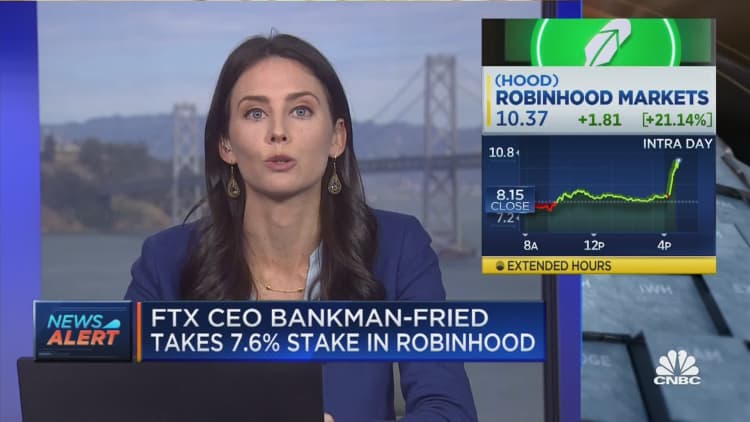 FTX CEO Sam Bankman-Fried takes 7.6% stake in Robinhood