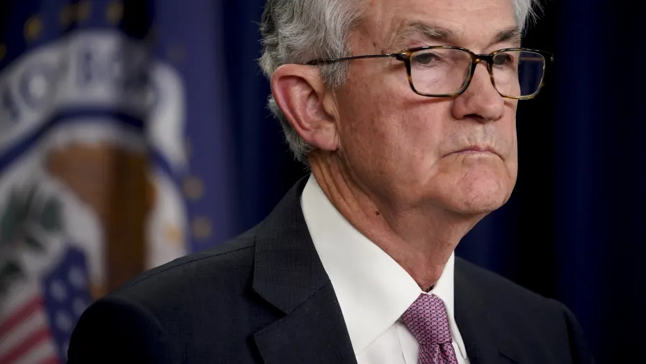 Jerome Powell, chairman of the U.S. Federal Reserve, pauses during a news conference following a Federal Open Market Committee (FOMC) meeting in Washington, D.C., on Wednesday, May 4, 2022.
