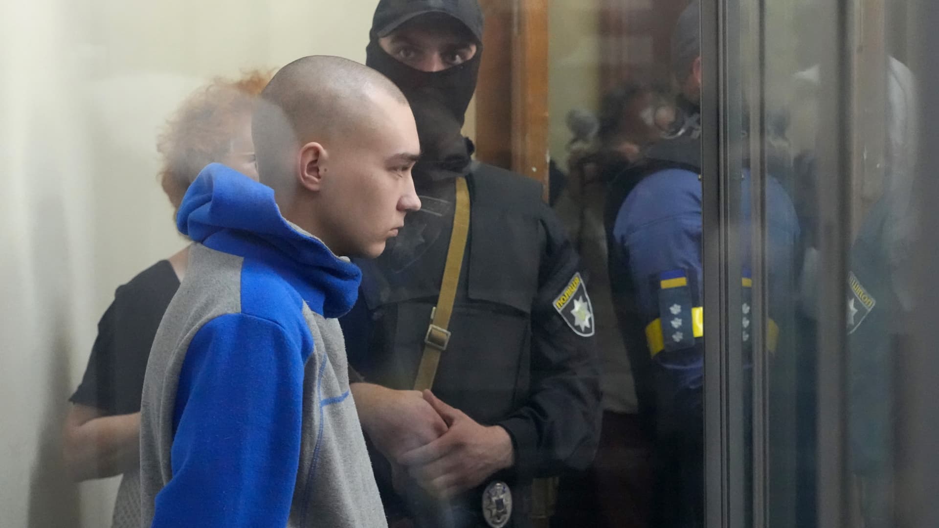 Russian army Sergeant Vadim Shishimarin, 21, arrives for a court hearing in Kyiv, Ukraine, Friday, May 13, 2022. The trial of a Russian soldier accused of killing a Ukrainian civilian opened Friday, the first war crimes trial since Moscow's invasion of its neighbor.