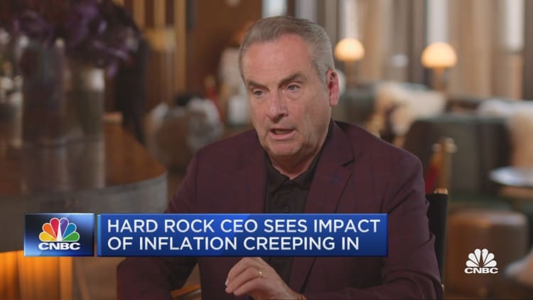 Hard Rock CEO sees impact on inflation creeping in