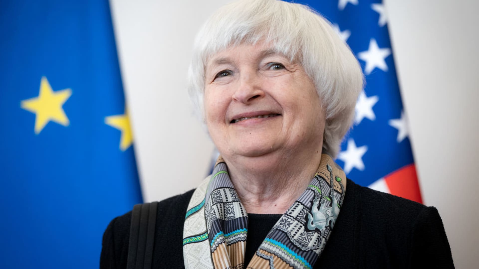 U.S. Treasury Secretary Janet Yellen at the Ministry of Finance in Warsaw, Poland on May 16, 2022