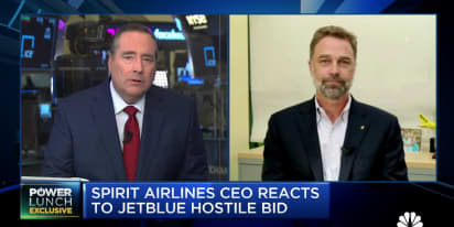 We're a little surprised and frustrated by Robin Hayes' comments, says Spirit Airlines CEO