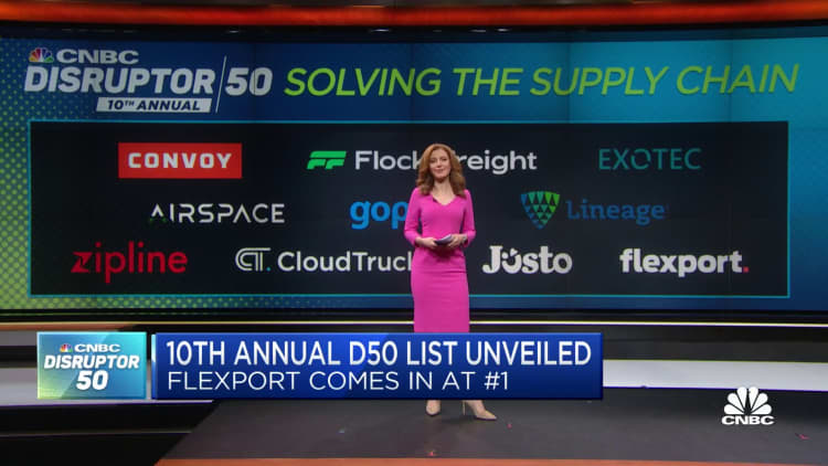 Here are the top five companies on the 2022 Disruptor 50 list