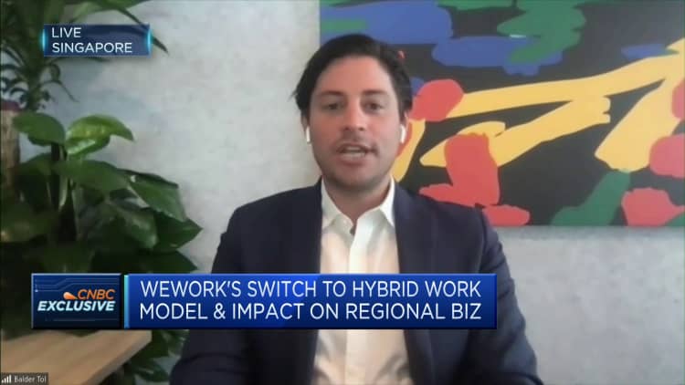 Inflation and hybrid work ‘skyrocketed’ demand for flexible workspace, WeWork says