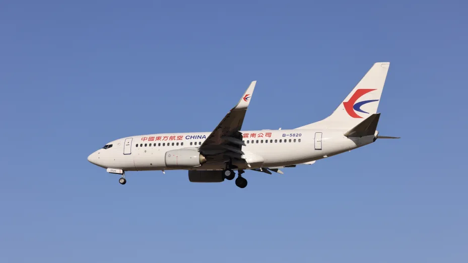 A plane carrying the second black box of the crashed China Eastern Airlines flight arrives in Beijing on March 27, 2022. Investigators looking into the crash of a China Eastern Airlines jet are examining whether it was due to intentional action on the flight deck, with no evidence found of a technical malfunction, two people briefed on the matter said.