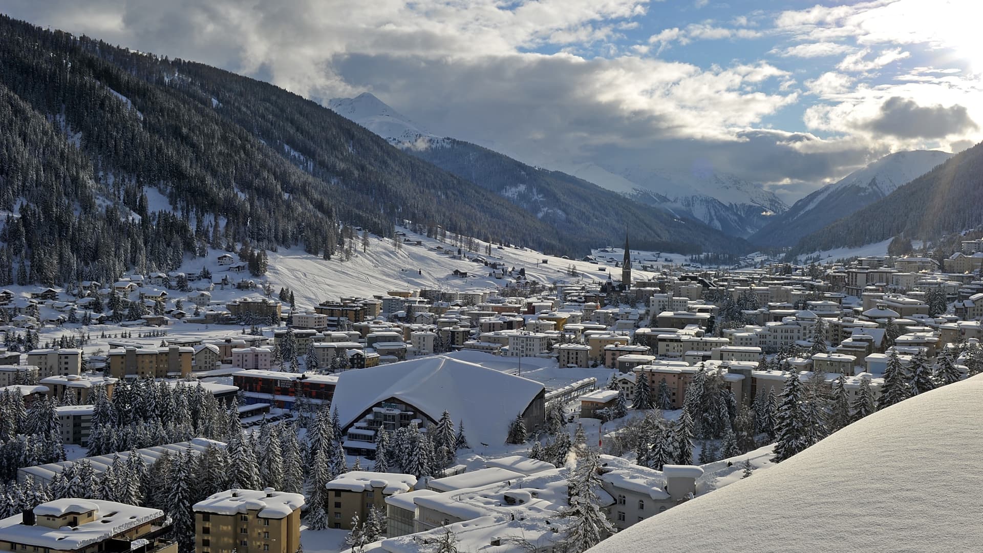 The Swiss ski resort of Davos hosts the annual meeting of the World Economic Forum.