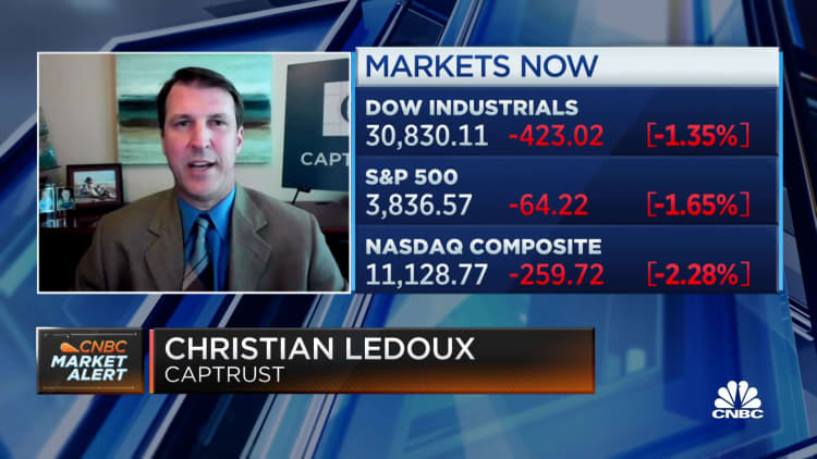 AT&T is one you want to buy during a volatile period, says Captrust's Christian Ledoux