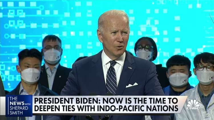 Biden travels to Asia to deal with supply chain issues and security