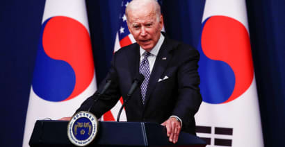 Biden says 'hello' to North Korea's Kim amid tensions over weapons tests