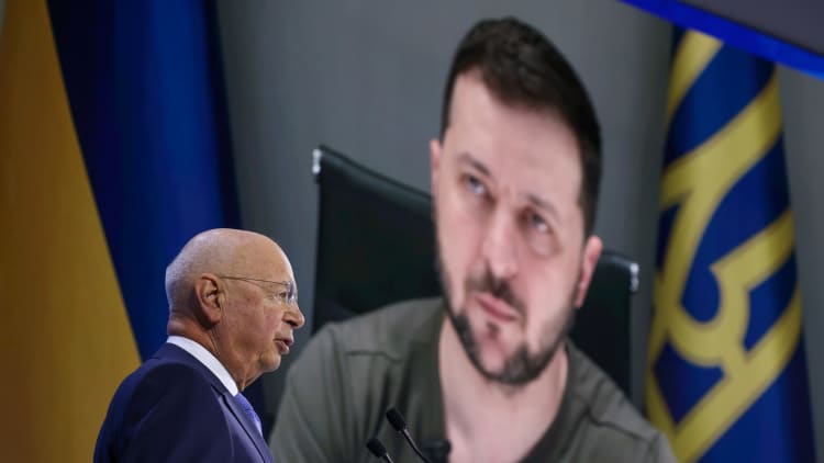 Zelenskyy's address and no snow: Here's what happened on day one at Davos