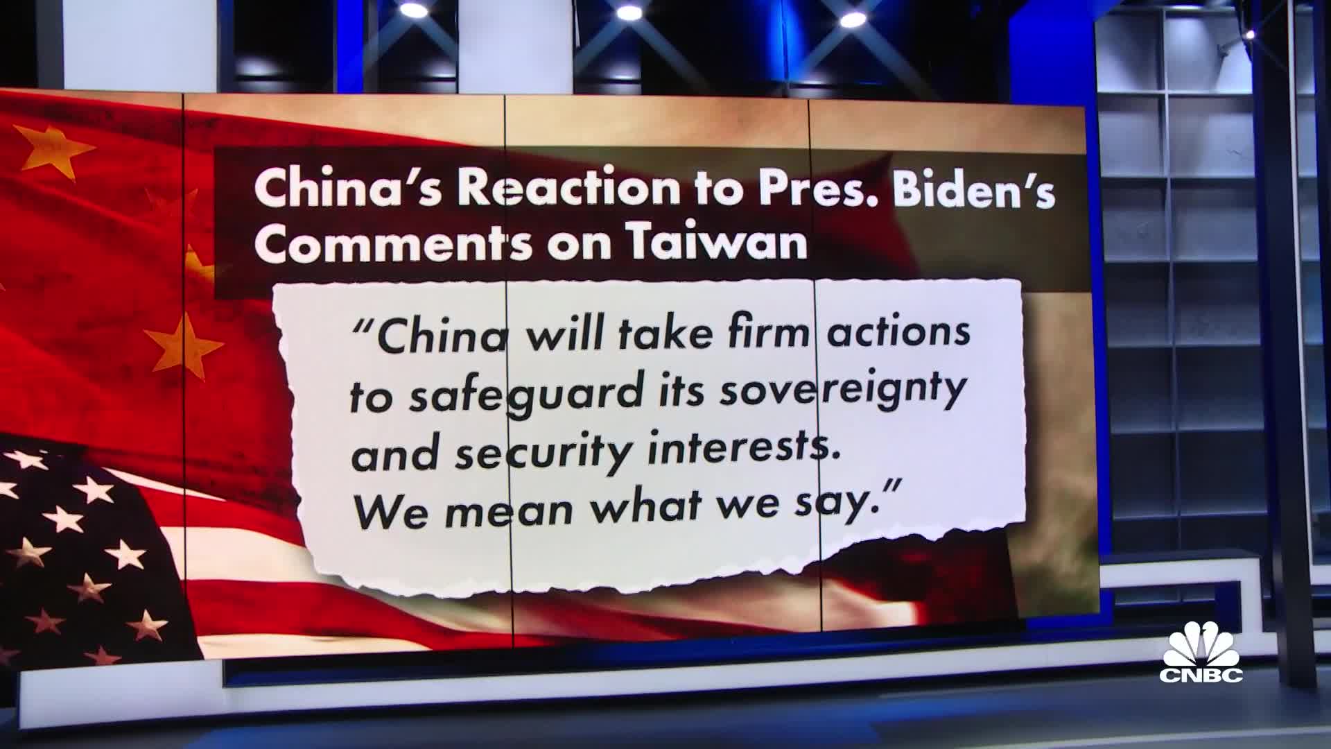 Tensions rise between the U.S. and China after Biden's stern warning over Taiwan