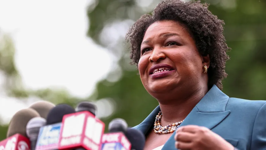 Democratic gubernatorial candidate Stacey Abrams speaks at a news conference during the primary election in Atlanta, Georgia, U.S. May 24, 2022.
