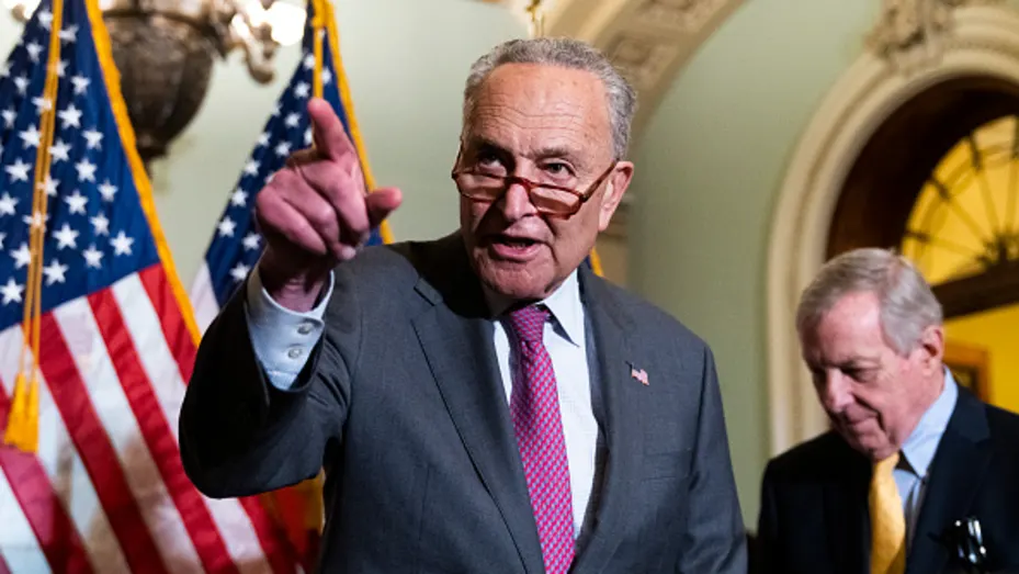 Senate Majority Leader Charles Schumer, D-N.Y., conducts a news conference after senate luncheons in the U.S. Capitol, on Tuesday, May 24, 2022.