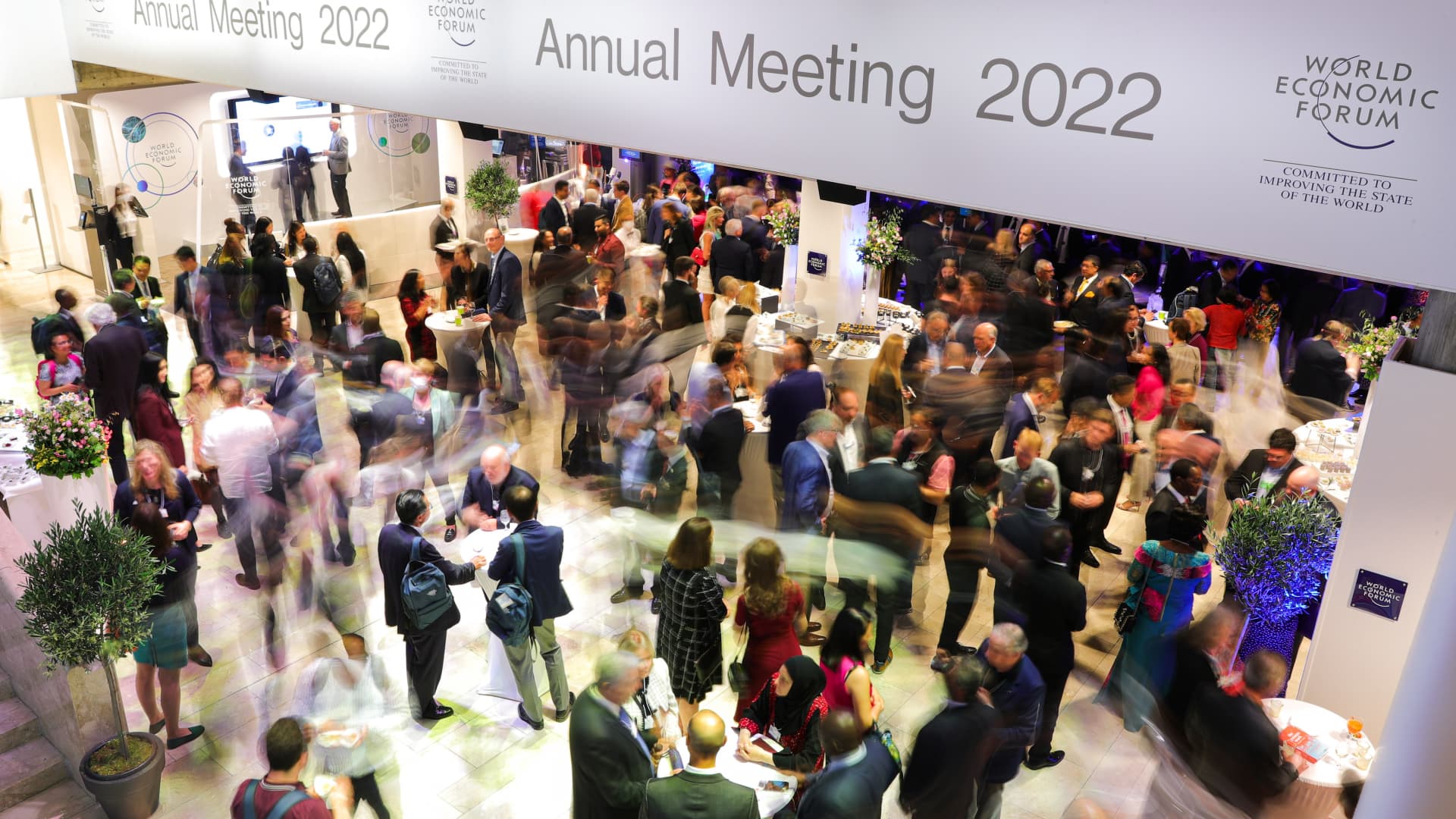 Business and political leaders gathered in the Swiss hilltop town of Davos in May 2022 for the World Economic Forum.