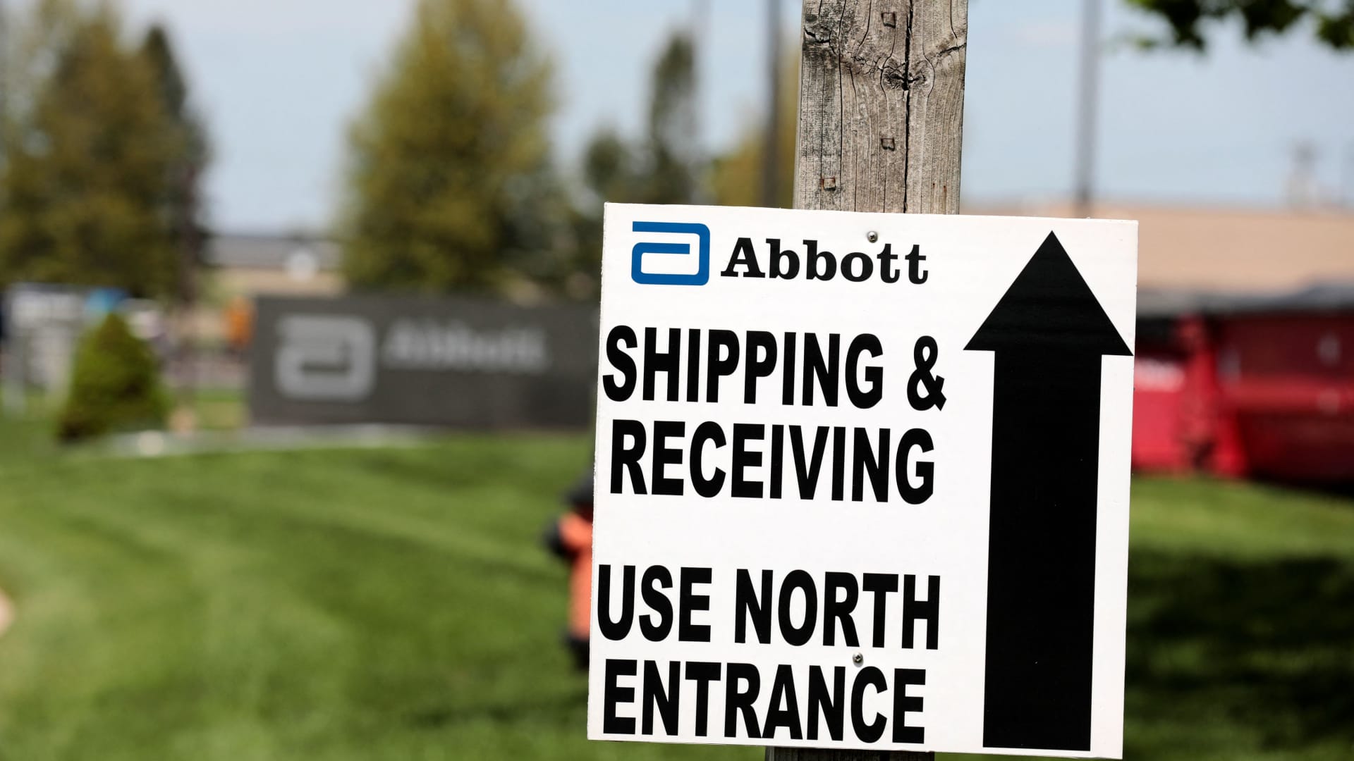 The Abbott manufacturing facility in Sturgis, Michigan, on May 13, 2022.