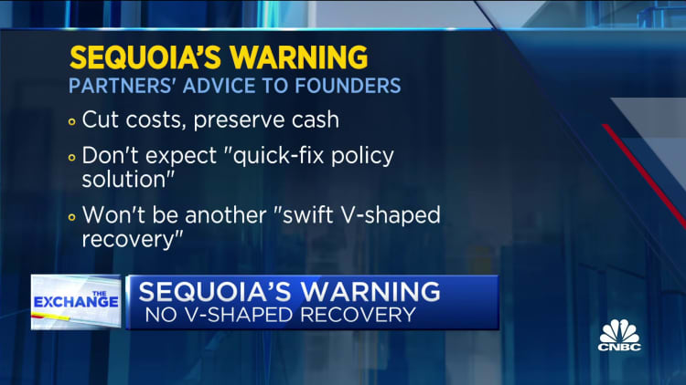 VC firm Sequoia's warning: Cut costs, preserve cash