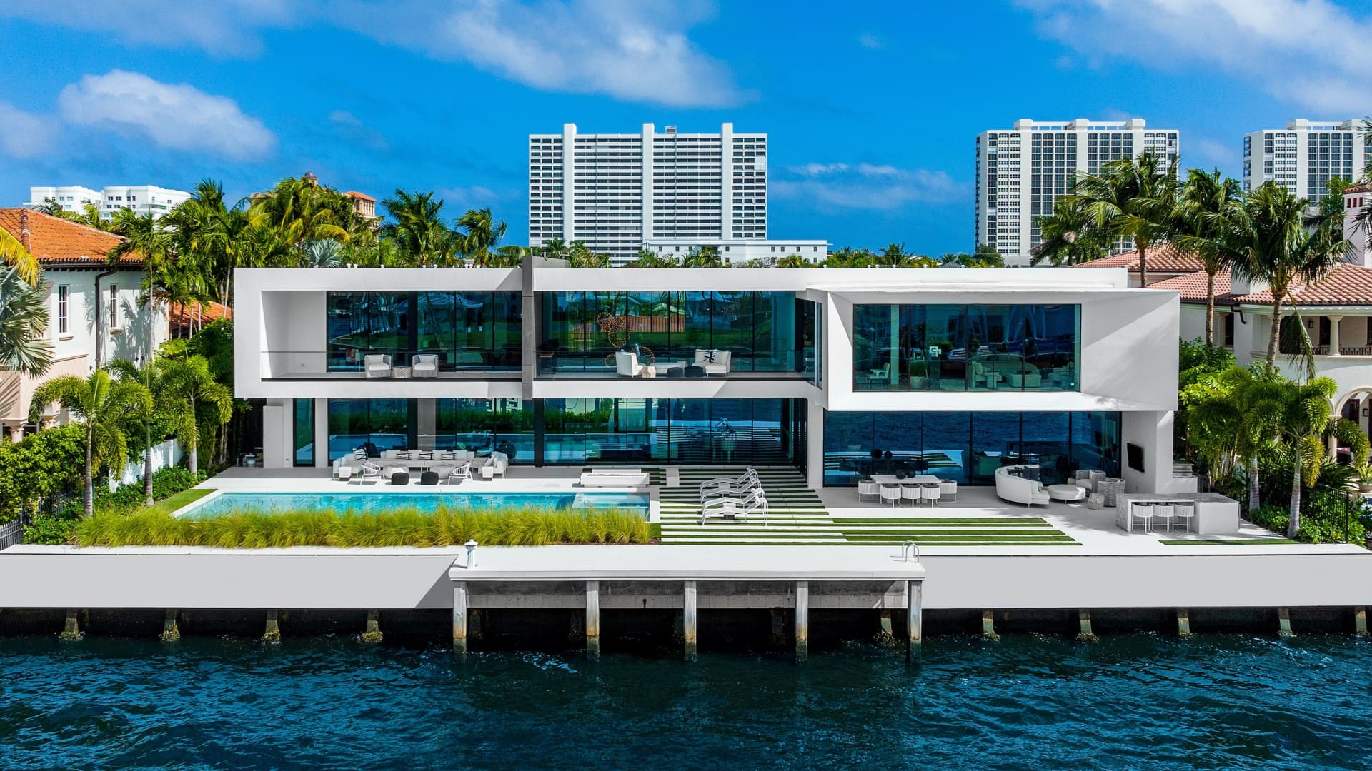 The $28.5 million mansion that recently hit the market in Boca Raton, FL located at 2633 Spanish River Rd.