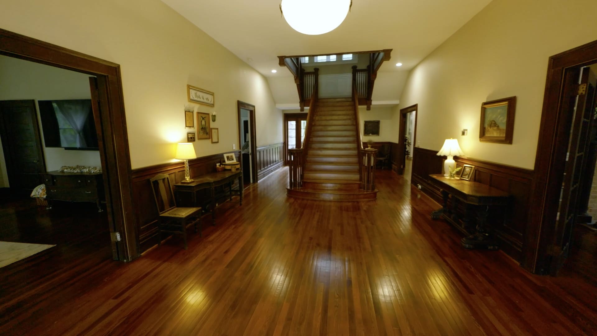 One of the couple's biggest projects involved restoring the house's original wooden floors, which were more than a century old.