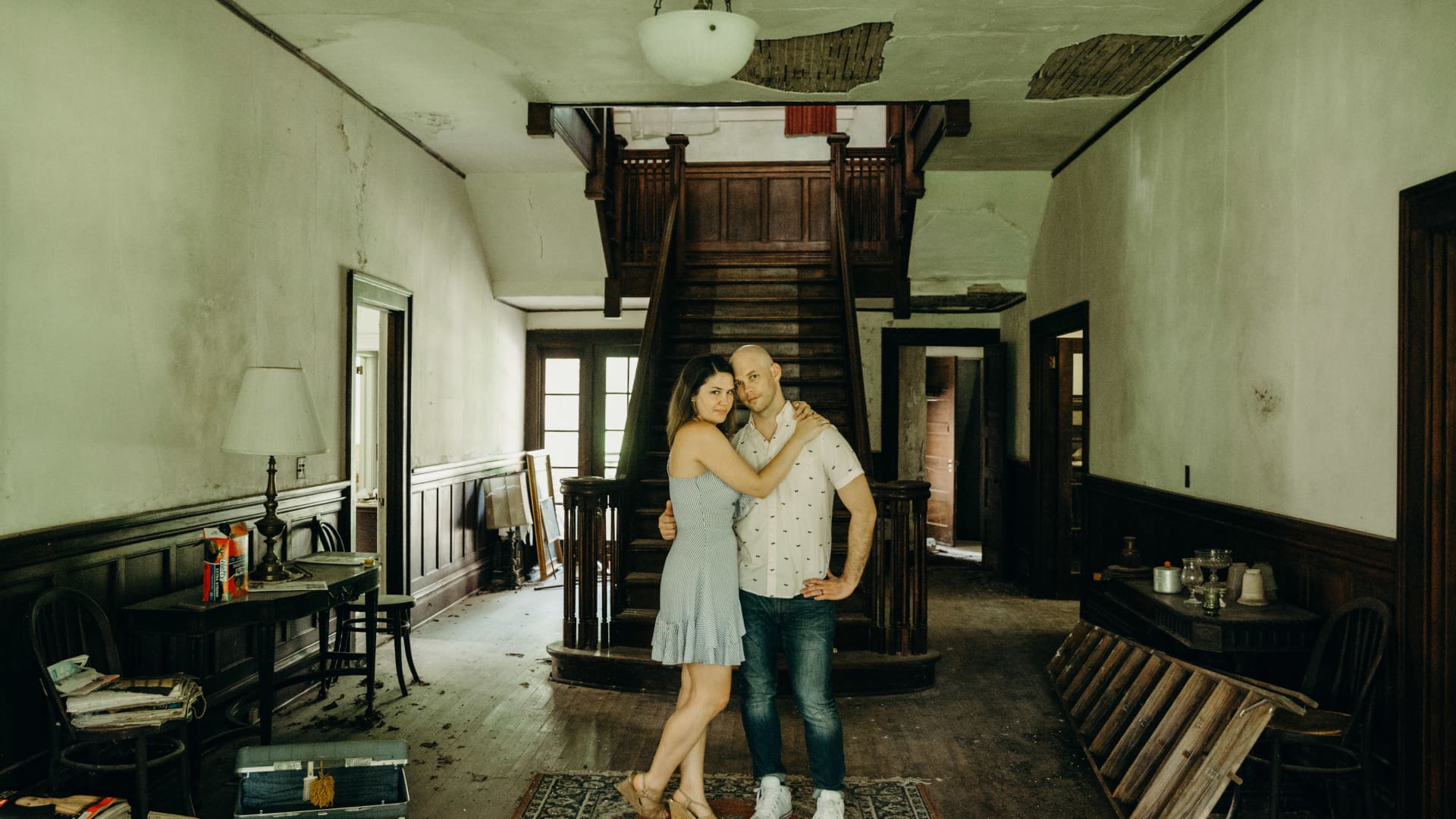 The couple spent $268,000 renovating the Page Mansion, keeping much of the house's old features, furnishing and even furniture.