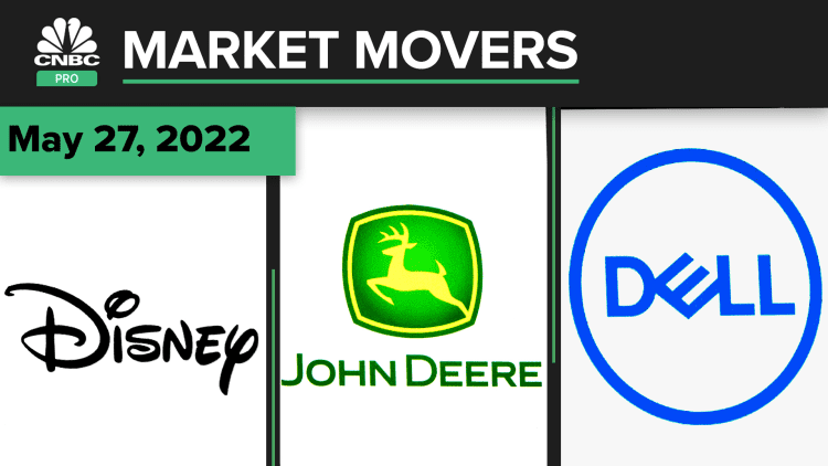 Disney, Deere, and Dell and are some of today's stocks: Pro Market Movers May 27