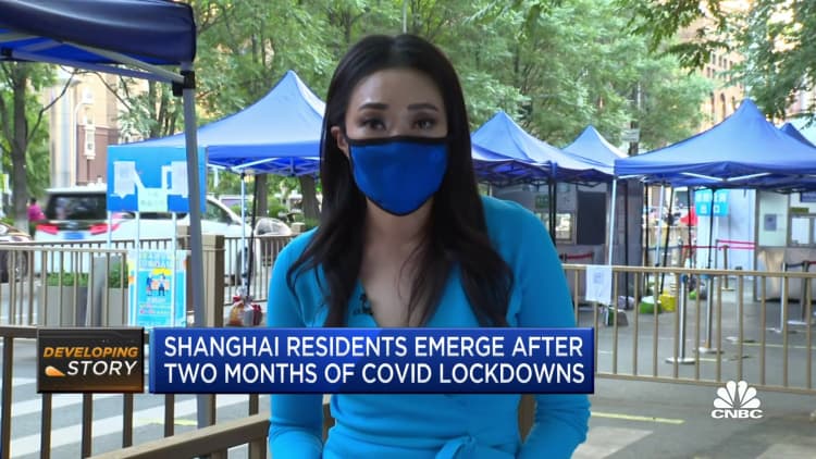 Shanghai residents emerge after two months of Covid lockdowns