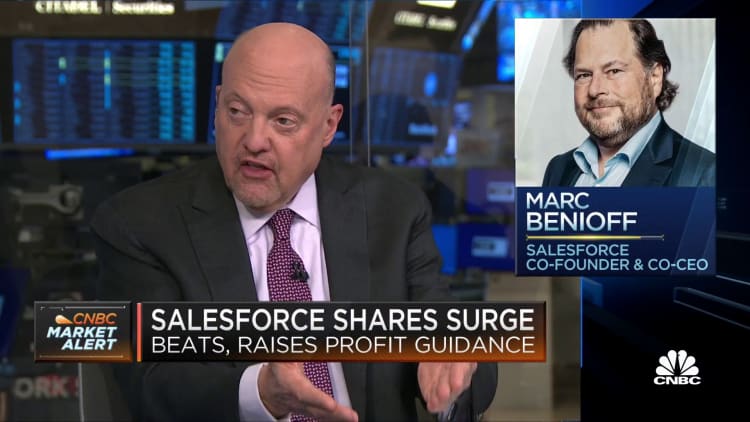 Salesforce shares surge after company raises profit guidance