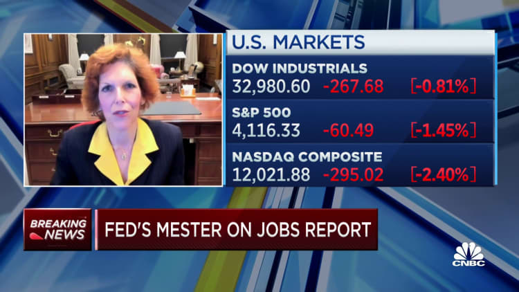 Don't see a hurricane, but the risk of recession has gone up, says Fed's Mester